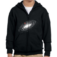 Awesome You Are Here Milky Way Galaxy Premium T Shirt Youth Zipper Hoodie | Artistshot