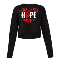 Hiv Aids Awareness Month Hope Ribbon Red World Aids Day T Shirt Cropped Sweater | Artistshot