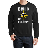 Build Or Destroy Mathematics Allah 5 Percent Godbody Nge God Raglan Ba Crewneck Sweatshirt | Artistshot