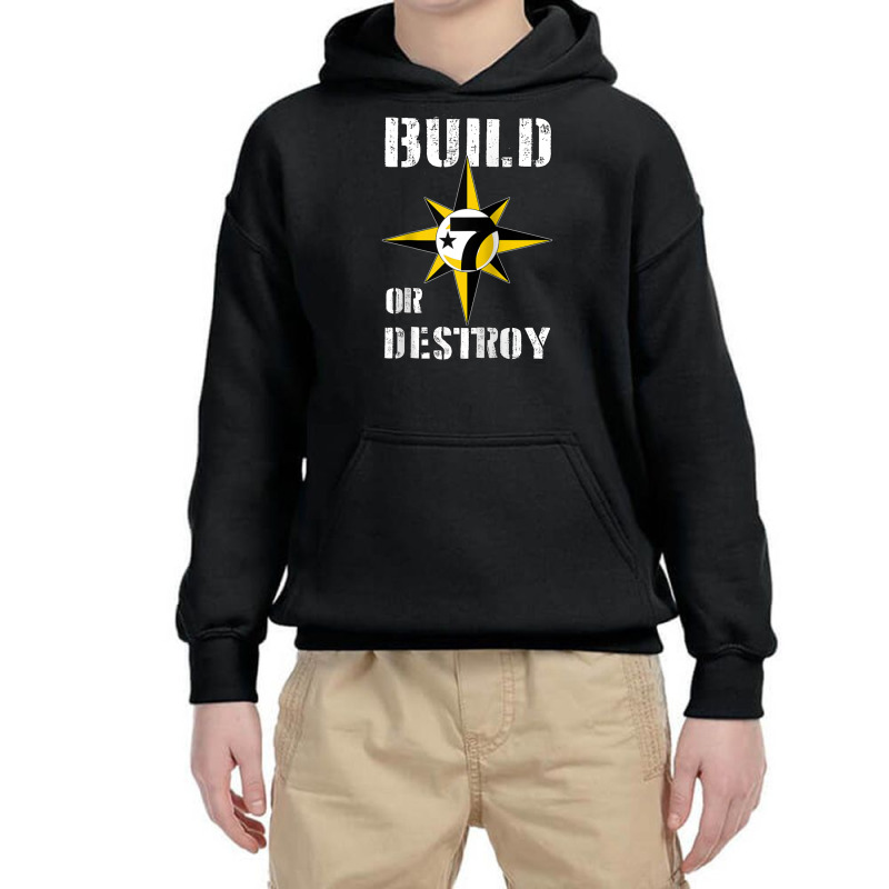 Build Or Destroy Mathematics Allah 5 Percent Godbody Nge God Raglan Ba Youth Hoodie | Artistshot