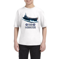 American World War 2 Naval Battleship Uss Missouri Long Sleeve T Shirt Youth Tee | Artistshot