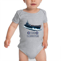 American World War 2 Naval Battleship Uss Missouri Long Sleeve T Shirt Baby Bodysuit | Artistshot