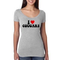 I Love Cougars T Shirt Women's Triblend Scoop T-shirt | Artistshot