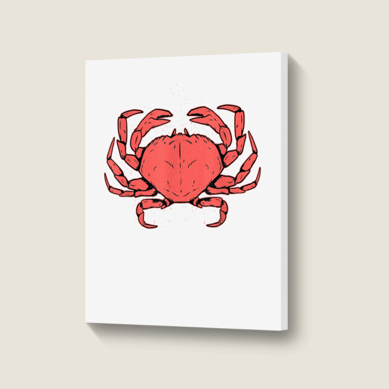 Crab Crustacean T Shirt Portrait Canvas Print | Artistshot