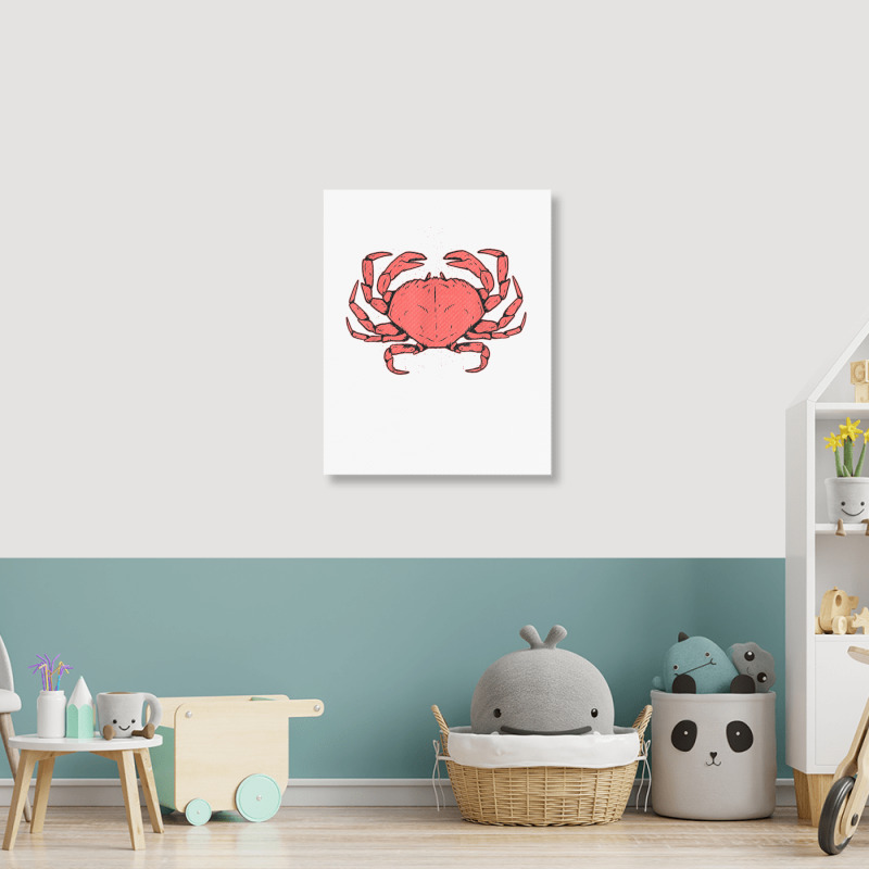 Crab Crustacean T Shirt Portrait Canvas Print | Artistshot