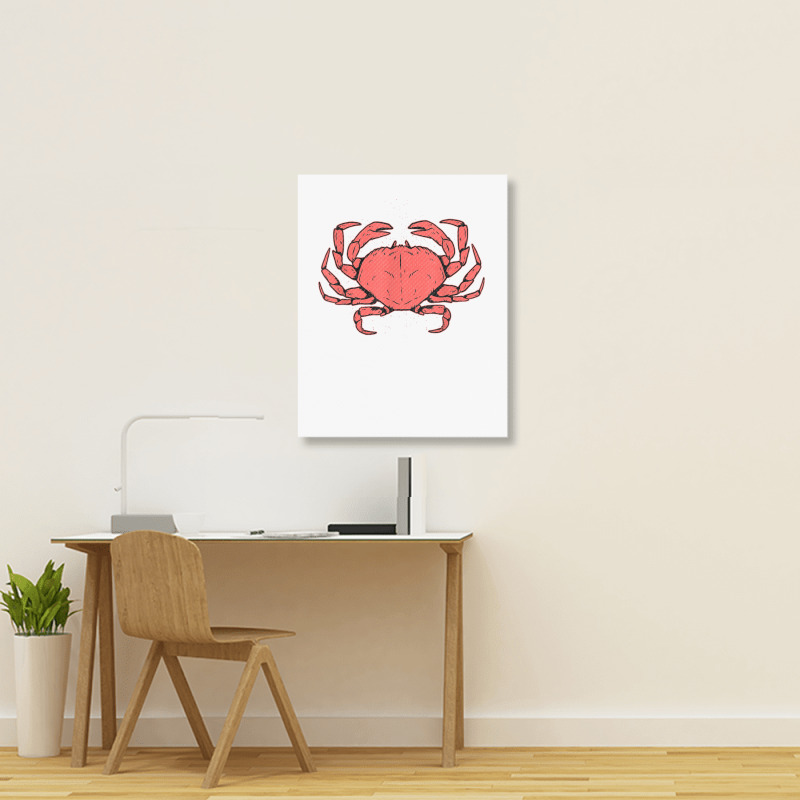 Crab Crustacean T Shirt Portrait Canvas Print | Artistshot