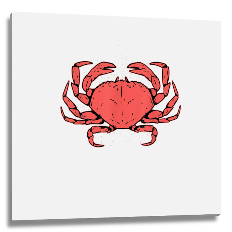 Crab Crustacean T Shirt Metal Print Square | Artistshot