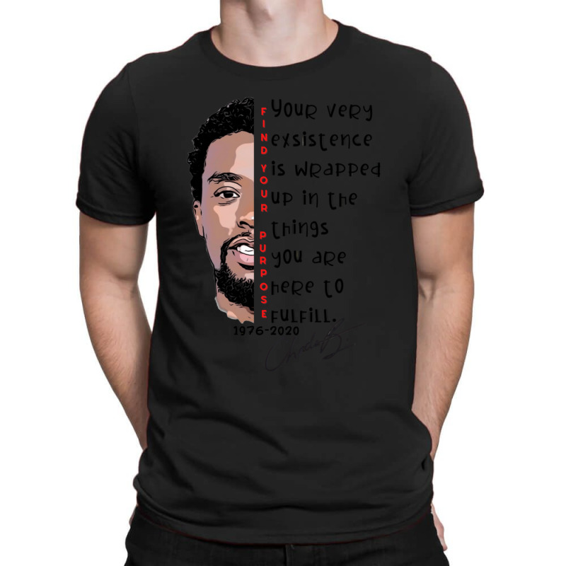 Chadwick Boseman    Find Your Purpose Red T-shirt | Artistshot