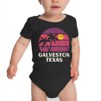 Galveston Texas Beach Surfer Vintage Sun Love Galveston Tx T Shirt Baby Bodysuit | Artistshot