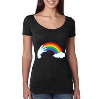 Asl Rainbow Women's Triblend Scoop T-shirt | Artistshot