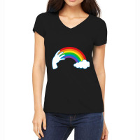 Asl Rainbow Women's V-neck T-shirt | Artistshot