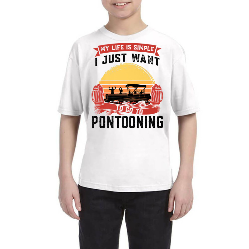 I Just To Go To Pontooning Pontoon Boat Captain Premium T Shirt Youth Tee | Artistshot