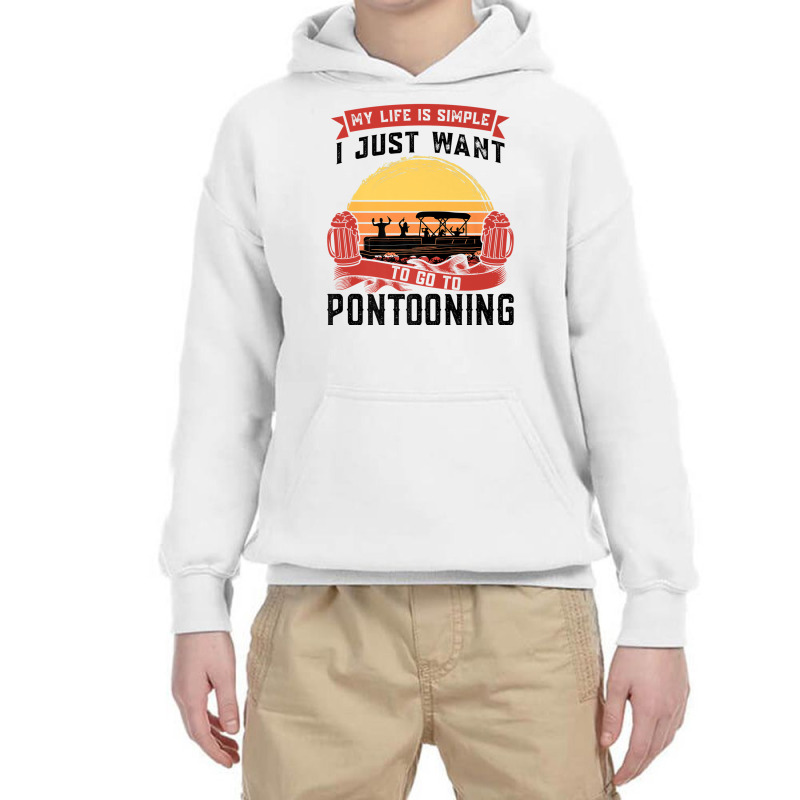 I Just To Go To Pontooning Pontoon Boat Captain Premium T Shirt Youth Hoodie | Artistshot