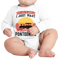 I Just To Go To Pontooning Pontoon Boat Captain Premium T Shirt Long Sleeve Baby Bodysuit | Artistshot