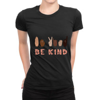 Be Kind Sign Language Ladies Fitted T-shirt | Artistshot