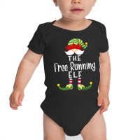 Free Running Elf Group Christmas Funny Pajama Party Premium T Shirt Baby Bodysuit | Artistshot