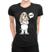 Petit Basset Griffon Venden T  Shirt Stubborn Petit Basset Griffon Ven Ladies Fitted T-shirt | Artistshot