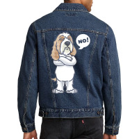 Petit Basset Griffon Venden T  Shirt Stubborn Petit Basset Griffon Ven Men Denim Jacket | Artistshot