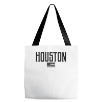 Houston Texas Us Flag Vintage Text Olive Green W Black Print T Shirt Tote Bags | Artistshot