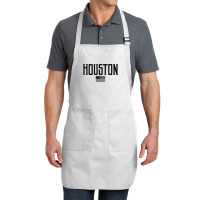 Houston Texas Us Flag Vintage Text Olive Green W Black Print T Shirt Full-length Apron | Artistshot