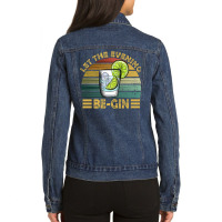 Let The Evening Be Gin Gin Juniper Vintage Tonic Pullover Hoodie Ladies Denim Jacket | Artistshot