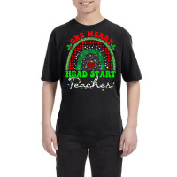 One Merry Head Start Teacher Rainbow Buffalo Plaid Christmas T Shirt Youth Tee | Artistshot