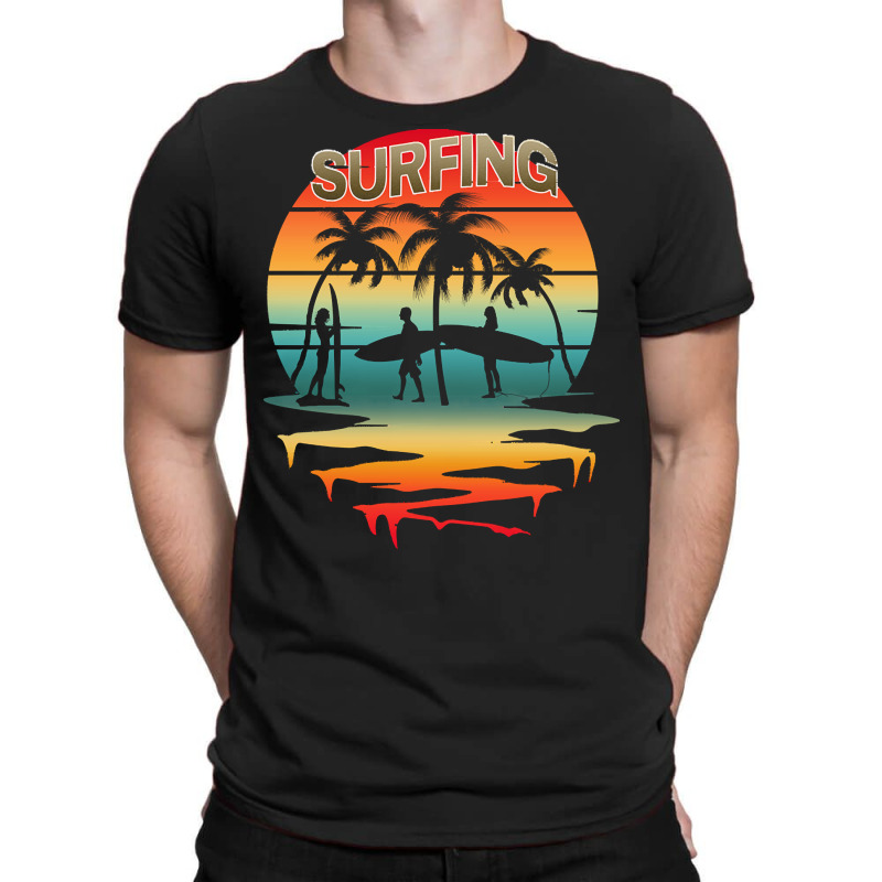 Surfing T  Shirtsurfing Surfer Summer Vacation Sunset T  Shirt T-shirt | Artistshot