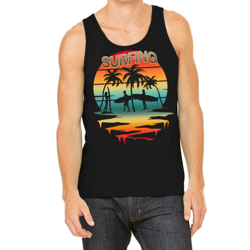 Surfing T  Shirtsurfing Surfer Summer Vacation Sunset T  Shirt Tank Top | Artistshot