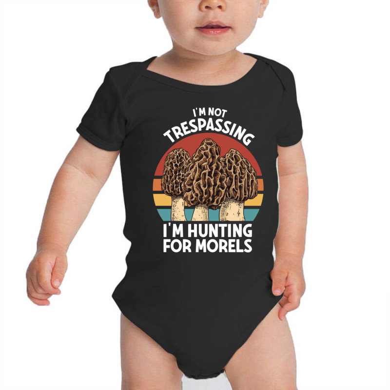 Hunting For Morels Foraging Mushroom Hunter Mycology Morels Pullover H Baby Bodysuit by cm-arts | Artistshot