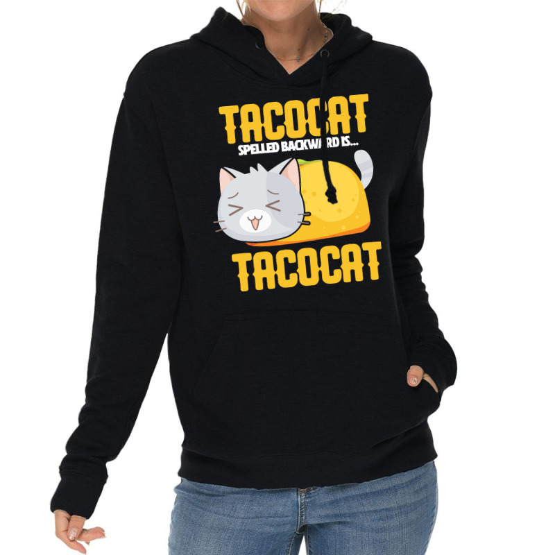 Tacocat T  Shirt Tacocat Design For A Mexican Food Fan And Joke Lovers Lightweight Hoodie | Artistshot