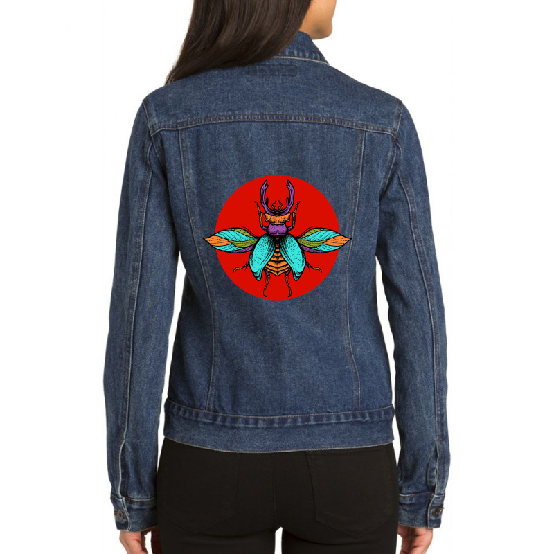 Wild Insect 6 Ladies Denim Jacket | Artistshot