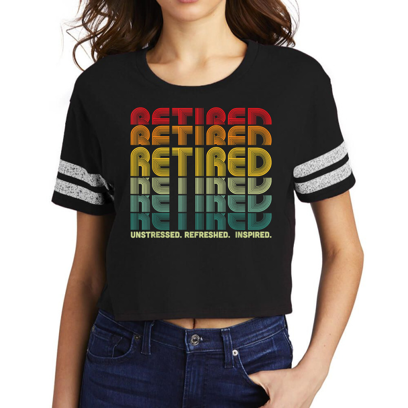 Retired Unstressed Refreshed Inspired Retirement Gift T Shirt Scorecard Crop Tee by cm-arts | Artistshot