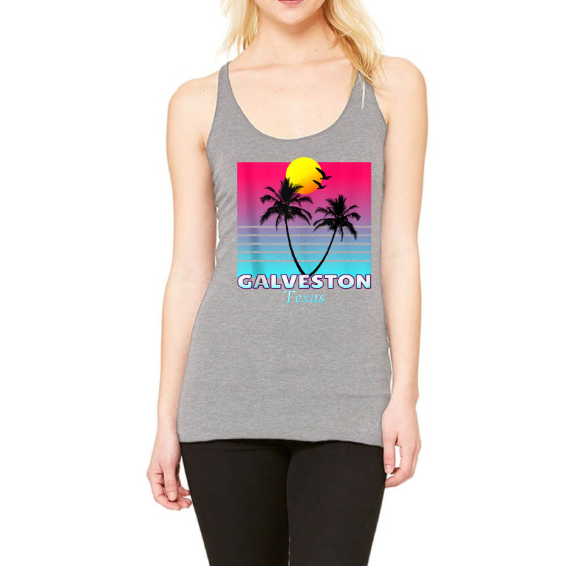 Galveston Texas Tx Retro Tank Top Racerback Tank by cm-arts | Artistshot