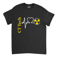 Radiology Ct Tech Nuclear Radiation Heartbeat Ekg Pulse Love Raglan Ba Classic T-shirt | Artistshot