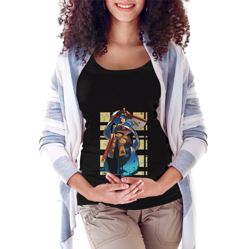 Guilty Gear Strive Anji Maternity Scoop Neck T-shirt by cm-arts | Artistshot