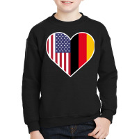 German American Heart United States Of America Germany Gift Pullover H Youth Sweatshirt | Artistshot