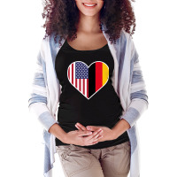 German American Heart United States Of America Germany Gift Pullover H Maternity Scoop Neck T-shirt | Artistshot