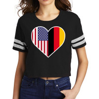 German American Heart United States Of America Germany Gift Pullover H Scorecard Crop Tee | Artistshot