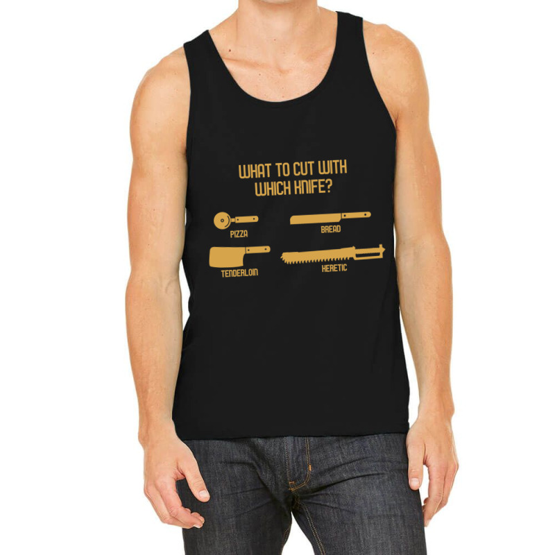 What To Cut With Which Knife Funny Wargaming Meme Tank Top by cm-arts | Artistshot