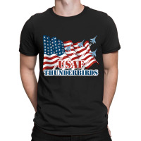 Usaf Thunderbirds Shirt Graphic Jet American Flag Gift Tee Raglan Base T-shirt | Artistshot