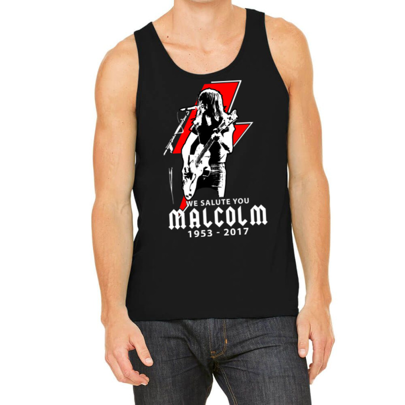 Malcolm Young Malcolm Young  We Salute You Tank Top by JULIUSGERADEAU | Artistshot