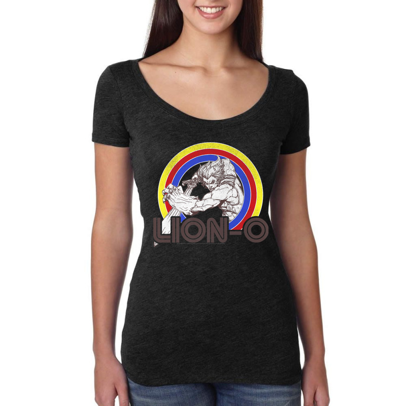 Thundercats Lion O Retro Rainbow Premium T Shirt Women's Triblend Scoop T-shirt by cm-arts | Artistshot