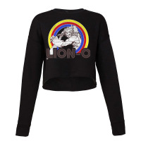 Thundercats Lion O Retro Rainbow Premium T Shirt Cropped Sweater | Artistshot