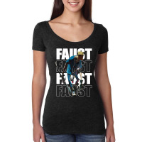 Faust Guilty Gear Strive (white Line) Women's Triblend Scoop T-shirt | Artistshot