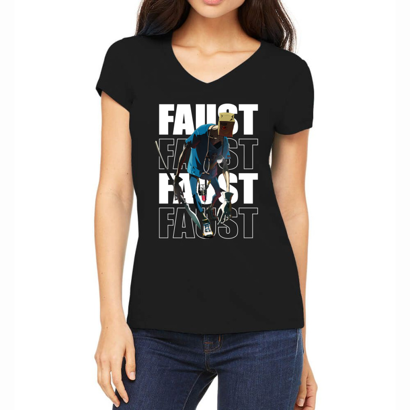 Faust Guilty Gear Strive (white Line) Women's V-Neck T-Shirt by cm-arts | Artistshot