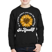 Matching Unity Day Orange Sé Amable Spanish Bilingual Kind Pullover H Youth Sweatshirt | Artistshot