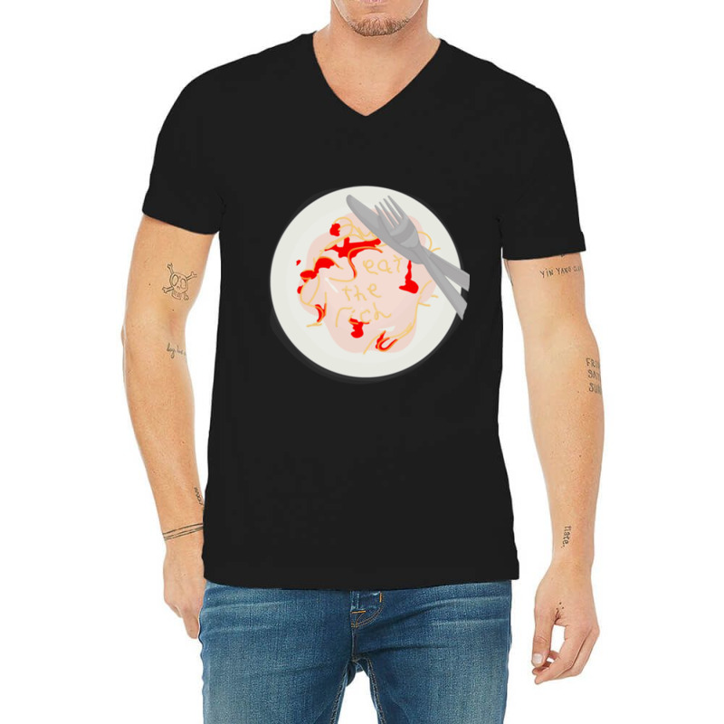 Eat The Rich Spaghetti Meatballs Active V-Neck Tee by SANDRAWILLIAMS | Artistshot