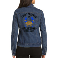 Texas Blue Crabbing Galveston Texas Crabber T Shirt Ladies Denim Jacket | Artistshot