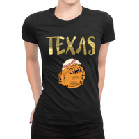 Texas Baseball Dress 2020 Original Ranger Font And Ball Long Sleeve T Ladies Fitted T-shirt | Artistshot