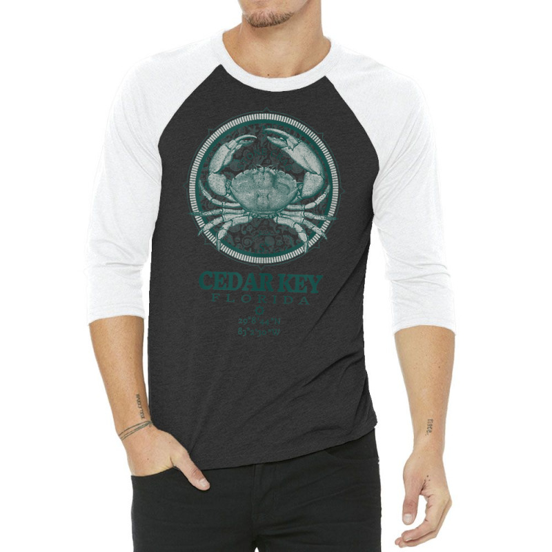 Jcombs Cedar Key, Fl, Stone Crab On Wind Rose Tank Top 3/4 Sleeve Shirt by cm-arts | Artistshot